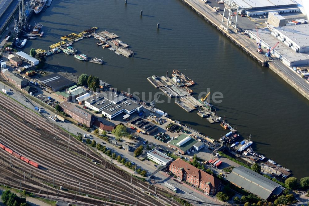 Luftbild Hamburg - Lübecker Ufer in Hamburg-Mitte / Kleiner Grasbrook