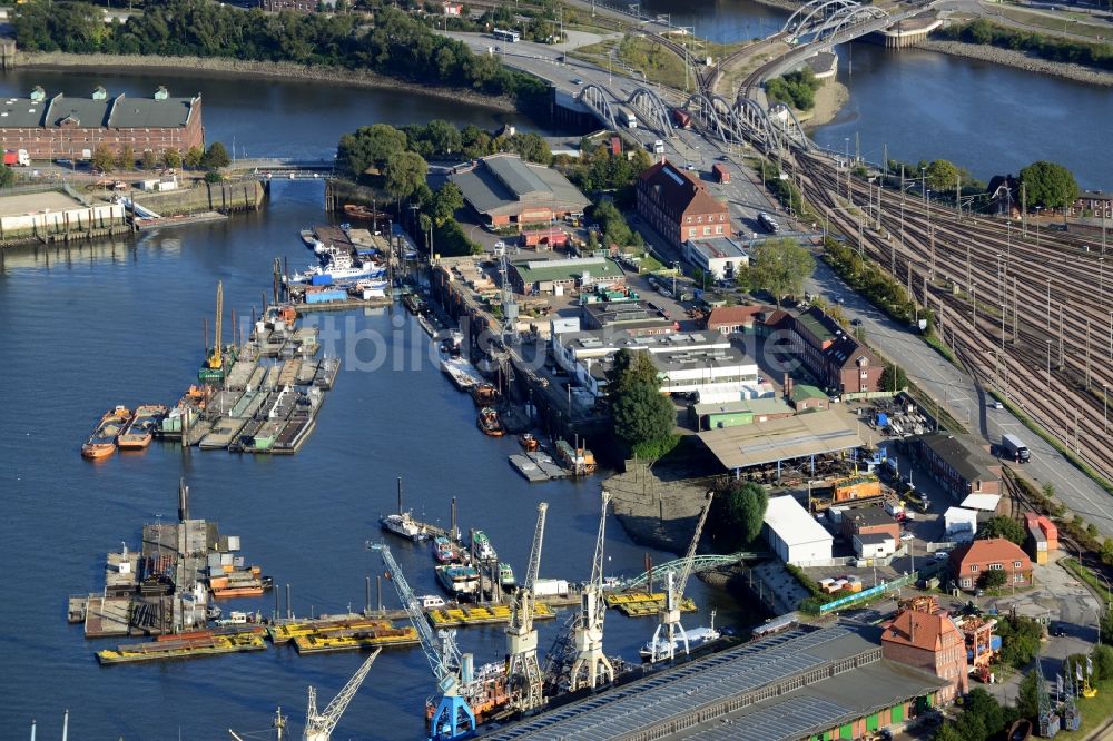 Luftbild Hamburg - Lübecker Ufer in Hamburg-Mitte / Kleiner Grasbrook