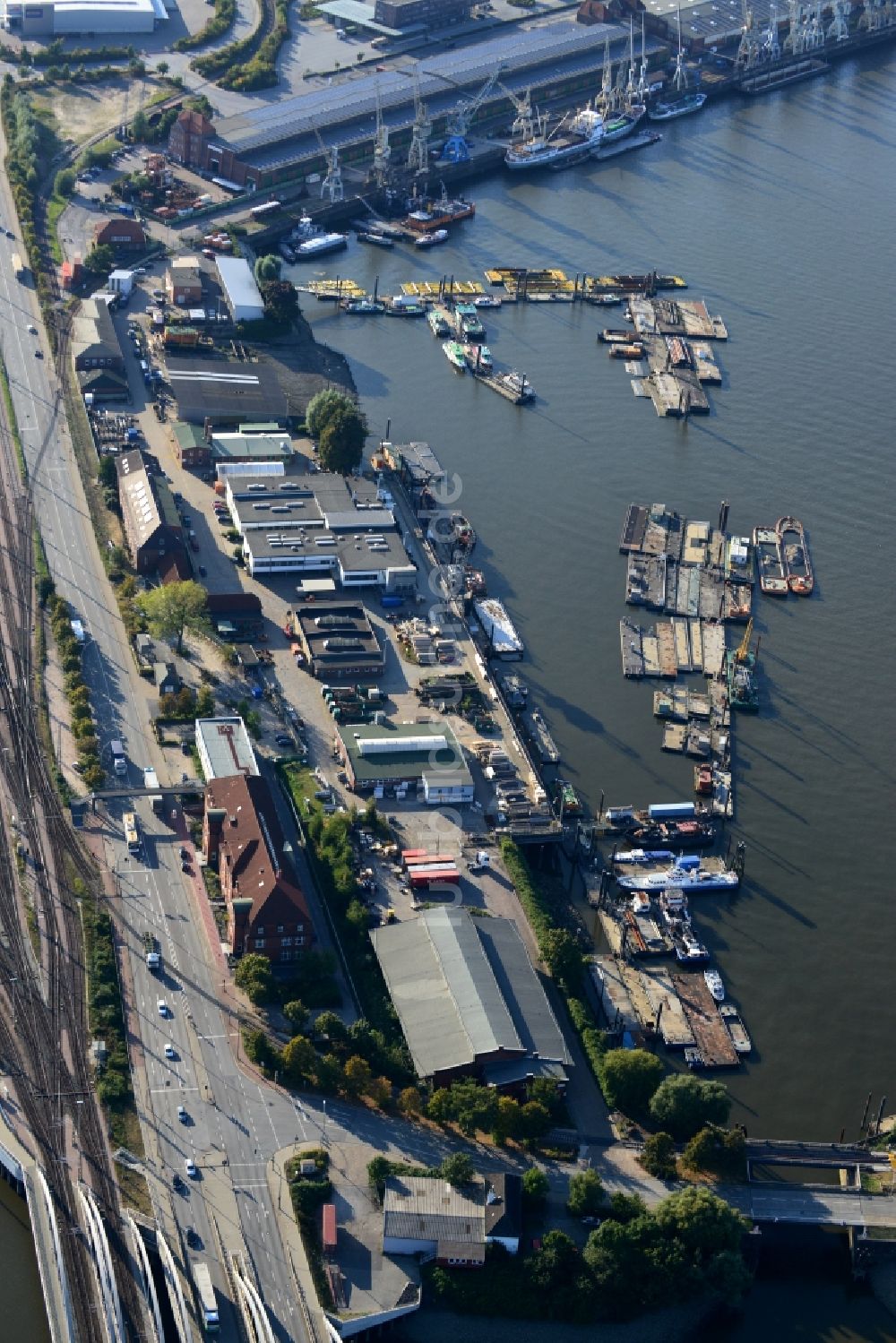 Luftaufnahme Hamburg - Lübecker Ufer in Hamburg-Mitte / Kleiner Grasbrook