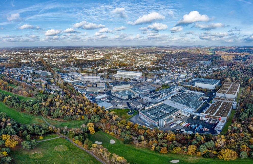 Bergisch Gladbach aus der Vogelperspektive: Lebensmittel- Hersteller KRÜGER in Bergisch Gladbach im Bundesland Nordrhein-Westfalen, Deutschland