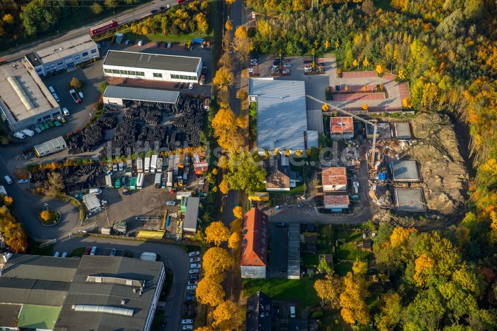 Luftbild Gladbeck - Lebensmittel- Supermarkt Aldi an der Roßheidestraße im Süden von Gladbeck im Bundesland Nordrhein-Westfalen