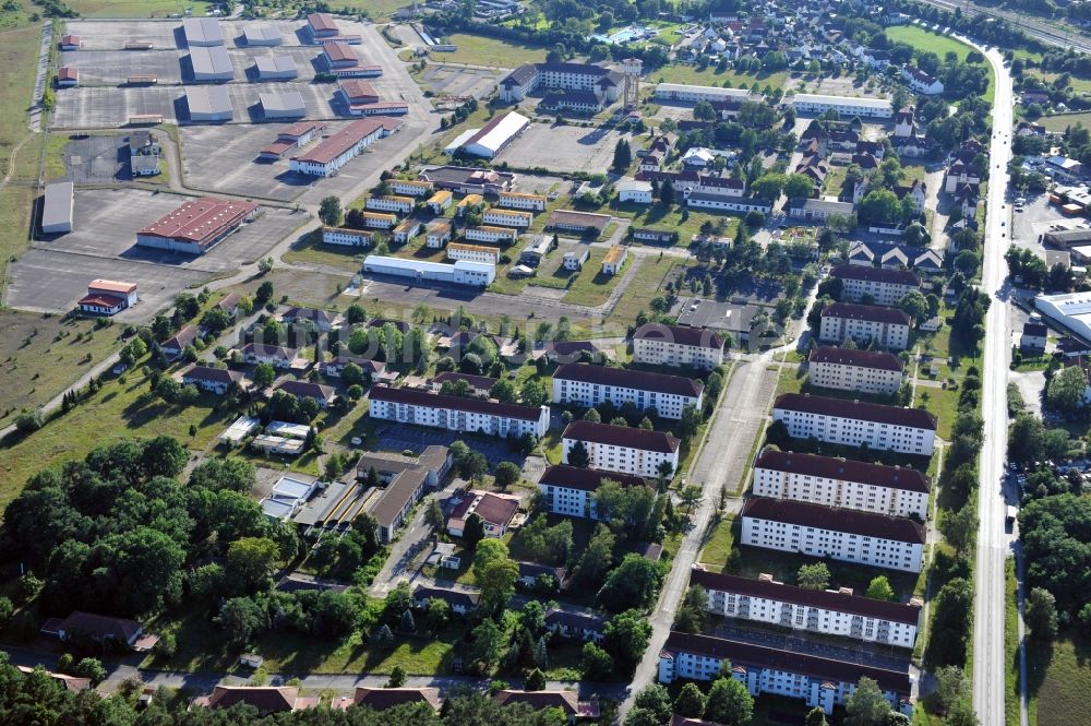 Luftbild Babenhausen - Leerstehende ehemalige Kaserne der US-Streitkräfte in Babenhausen in Hessen