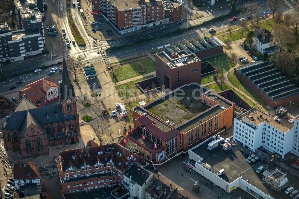 Luftbild Herne - Leerstehendes ehemaliges Kaufhaus- Gebäude der Adler Modemärkte AG in Herne im Bundesland Nordrhein-Westfalen, Deutschland