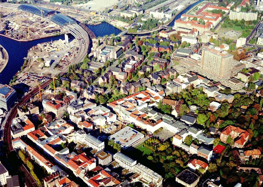 Luftbild Berlin - Lehrter Bahnhof, Charitee Büro und Geschäftshaus in Berlin - Mitte, Reinhardstr / Ecke Albrechtstraße Ein Projekt der Kilian Projektmanagement, Fasanenstr