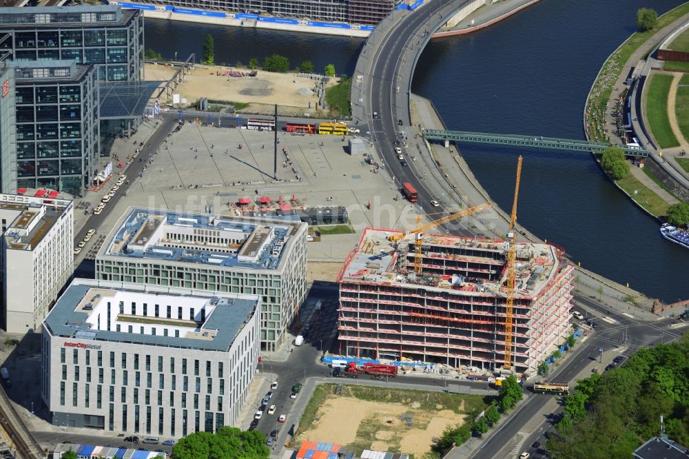 Luftaufnahme Berlin - Lehrter Stadtquartier im Ortsteil Moabit in Berlin