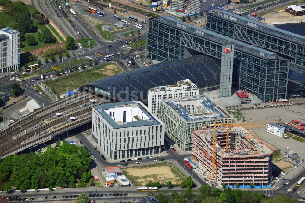 Luftaufnahme Berlin - Lehrter Stadtquartier im Ortsteil Moabit in Berlin