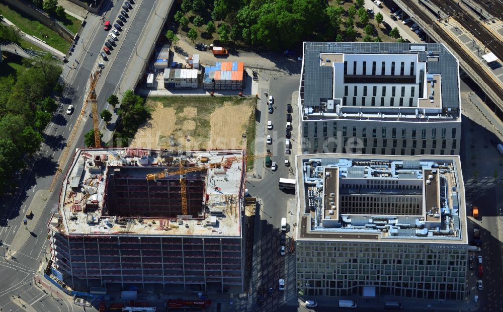 Luftbild Berlin - Lehrter Stadtquartier im Ortsteil Moabit in Berlin