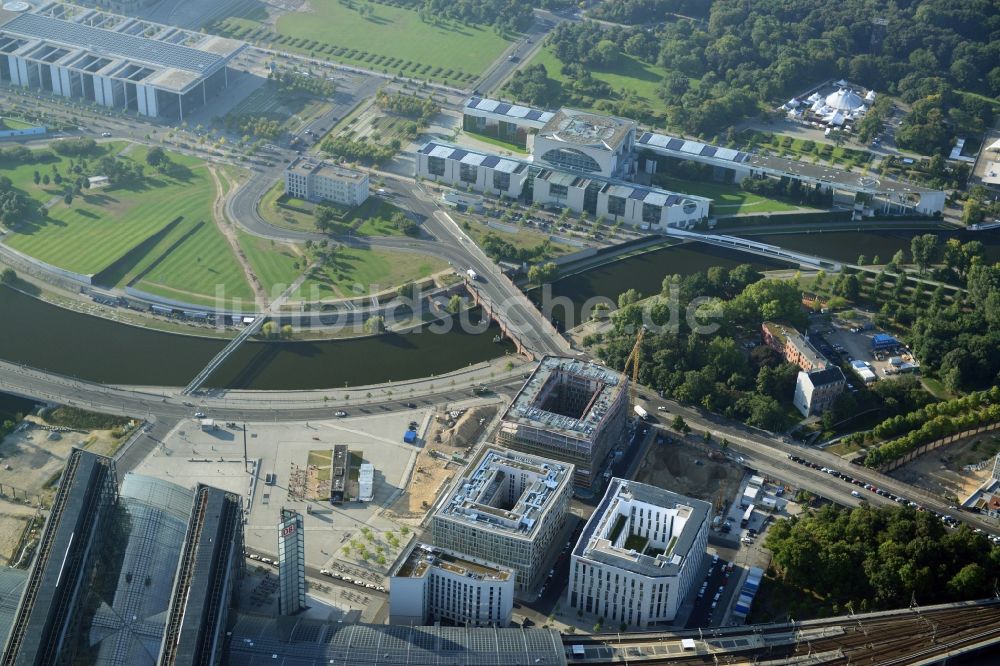 Luftaufnahme Berlin Moabit - Lehrter Stadtquartier im Ortsteil Moabit in Berlin