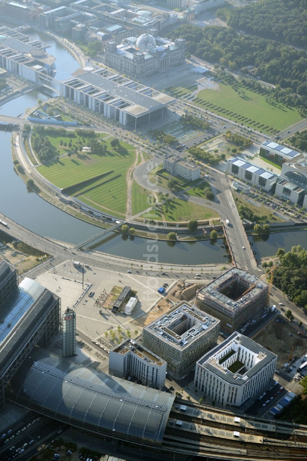 Berlin Moabit aus der Vogelperspektive: Lehrter Stadtquartier im Ortsteil Moabit in Berlin