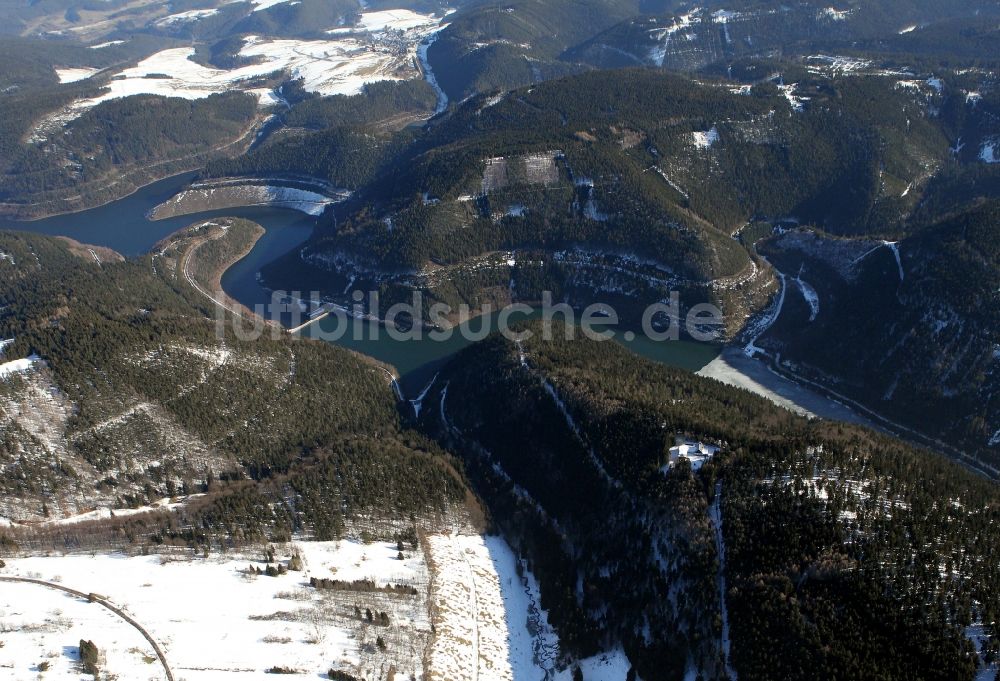 Luftbild Unterweißbach - Leibis- Lichte- Talsperrensee in Unterweißbach im Bundesland Thüringen