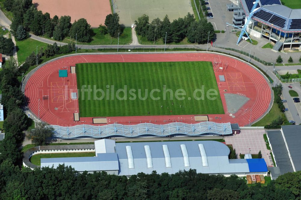 Rostock aus der Vogelperspektive: Leichtathletikstadion Rostock