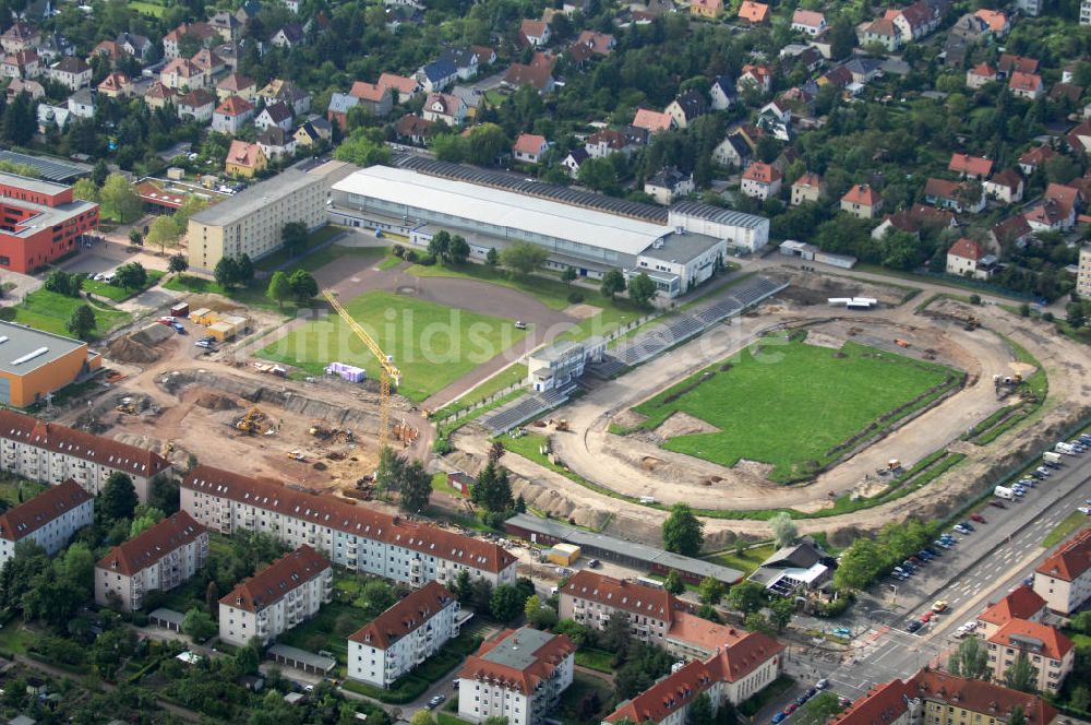 Luftaufnahme Halle / Saale - Leichtathletikzentrum Halle-Gesundbrunnen in Sachsen-Anhalt