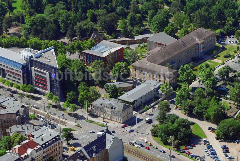 Luftaufnahme Leipzig - Leipzig 13.06.2006 Blick auf das Wohnhaus der IKV GMBH an der Volkmarstraße in Leipzig.