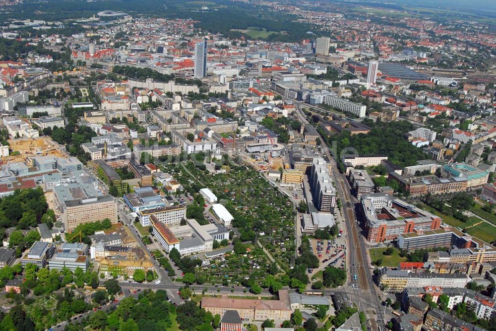 Luftbild Leipzig - Leipzig 13.06.2006 Blick auf das Wohnhaus der IKV GMBH an der Volkmarstraße in Leipzig.