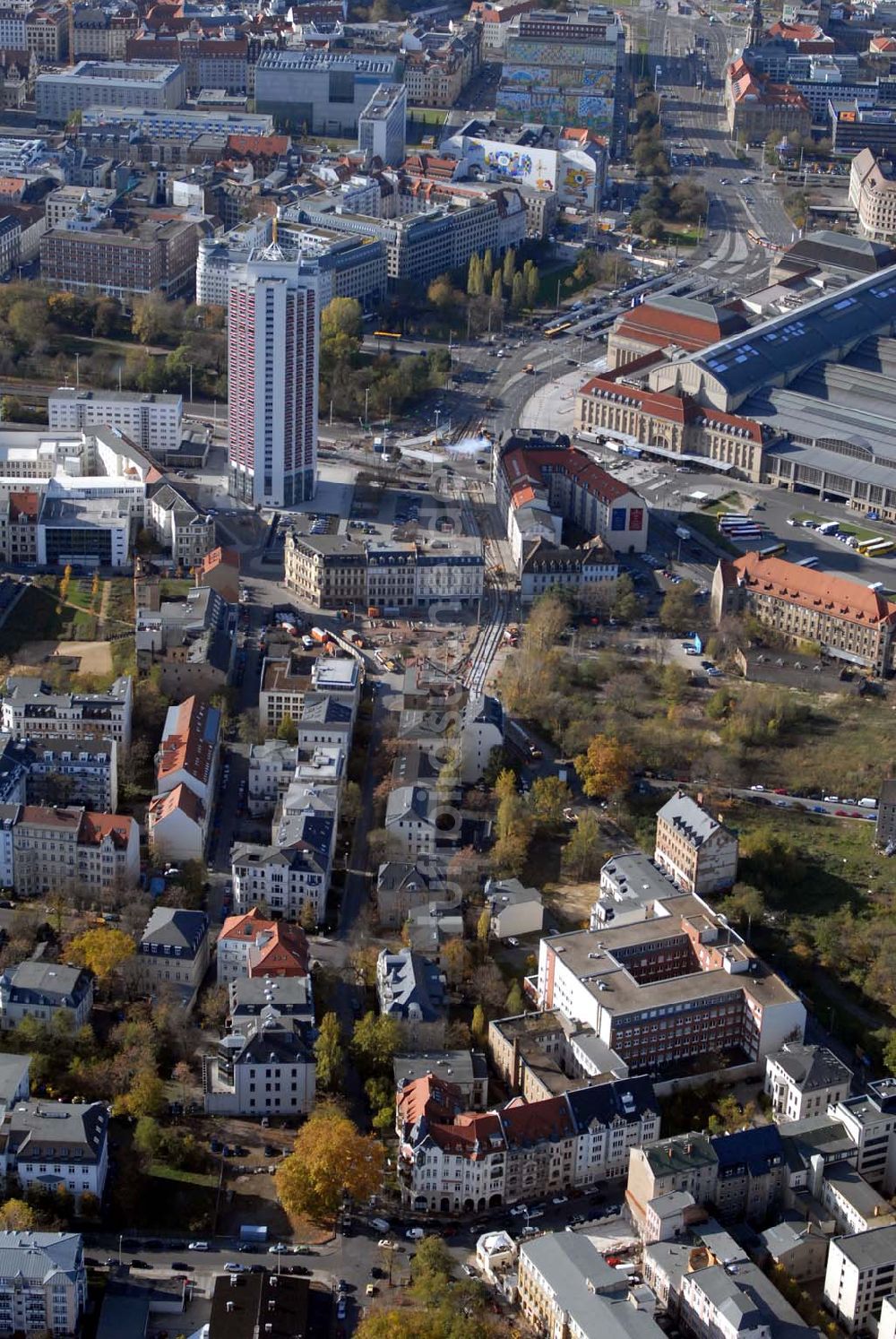 Leipzig von oben - Leipzig Zentrum-Ost und der Hauptbahnhof