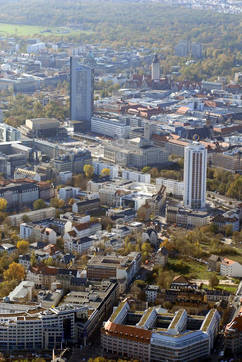 Leipzig aus der Vogelperspektive: Leipzig Zentrum/Augustusplatz und Zentrum-Ost/Graphisches Viertel