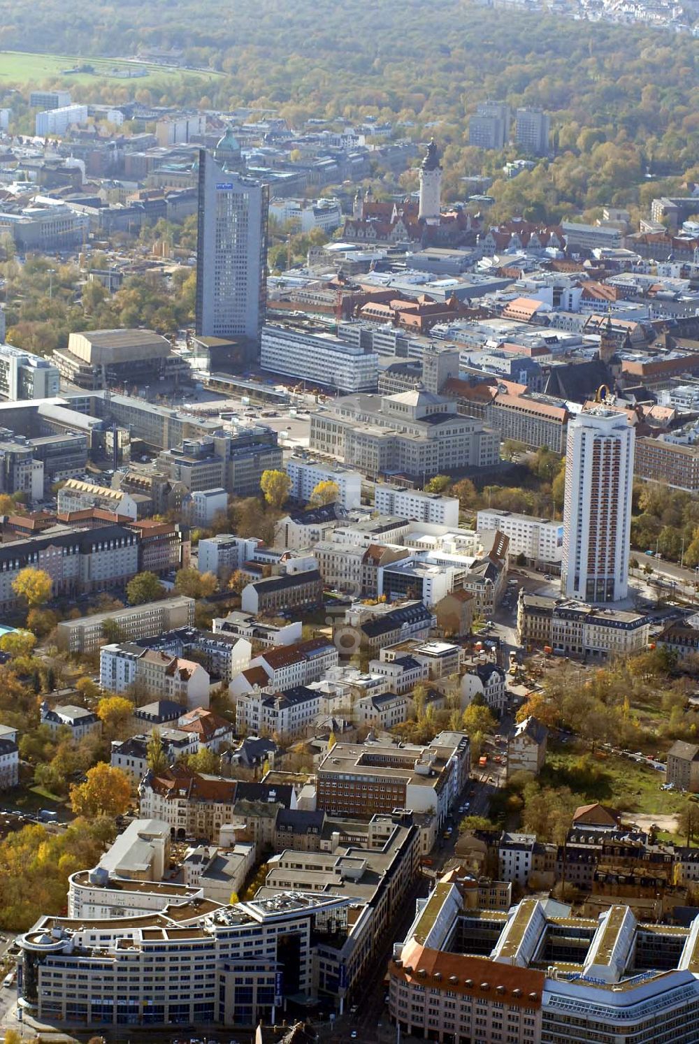 Leipzig aus der Vogelperspektive: Leipzig Zentrum/Augustusplatz und Zentrum-Ost/Graphisches Viertel