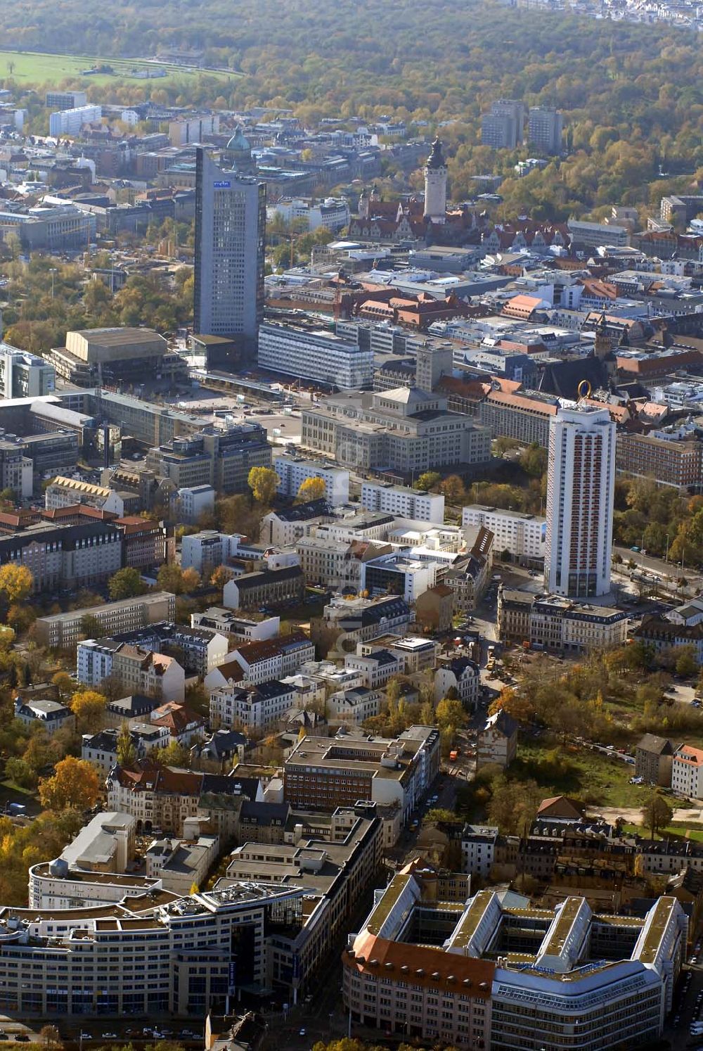 Luftbild Leipzig - Leipzig Zentrum/Augustusplatz und Zentrum-Ost/Graphisches Viertel