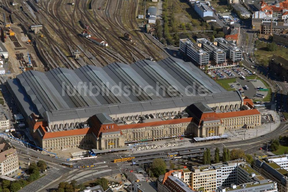 Leipzig aus der Vogelperspektive: Leipziger Bahnhof