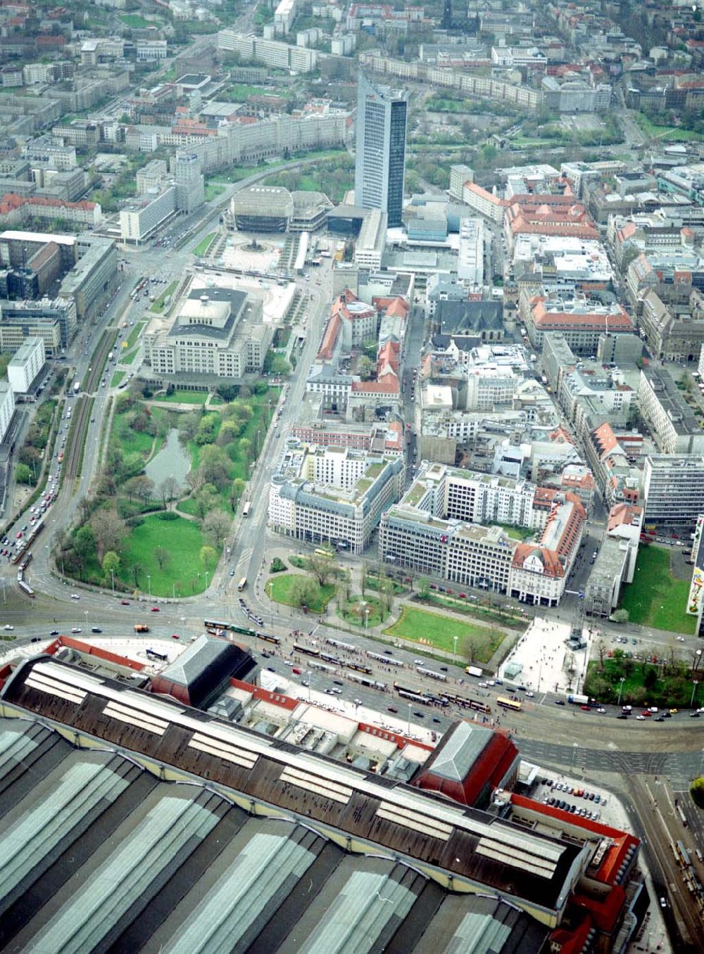 Luftbild Leipzig / Sachsen - Leipziger Hauptbahnhof.