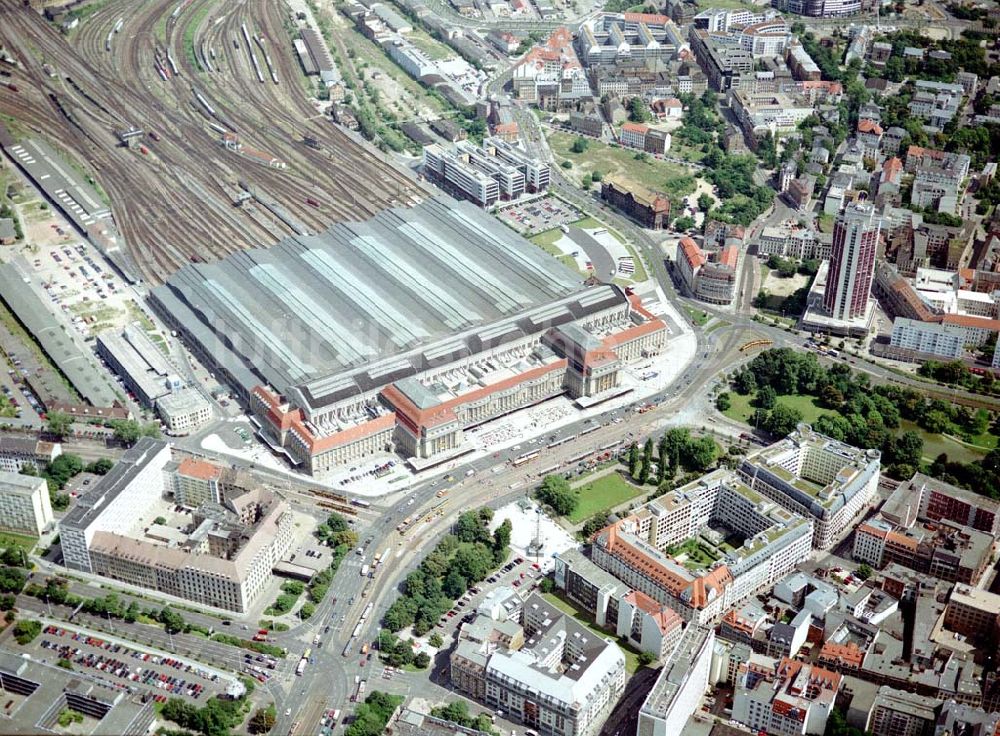 Luftaufnahme Leipzig - Leipziger Hauptbahnhof.