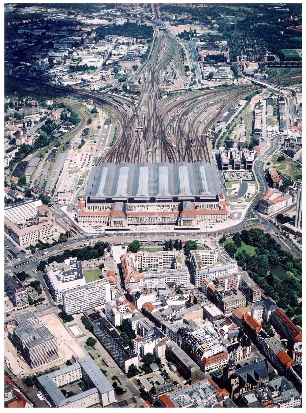 Leipzig aus der Vogelperspektive: Leipziger Hauptbahnhof.