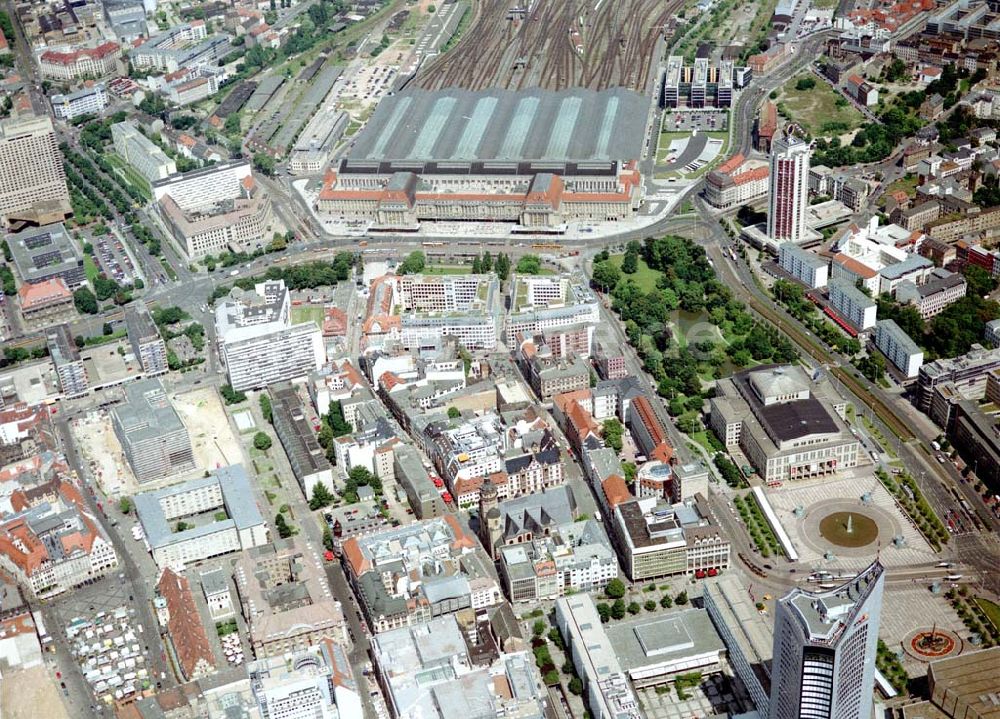 Luftbild Leipzig - Leipziger Hauptbahnhof.