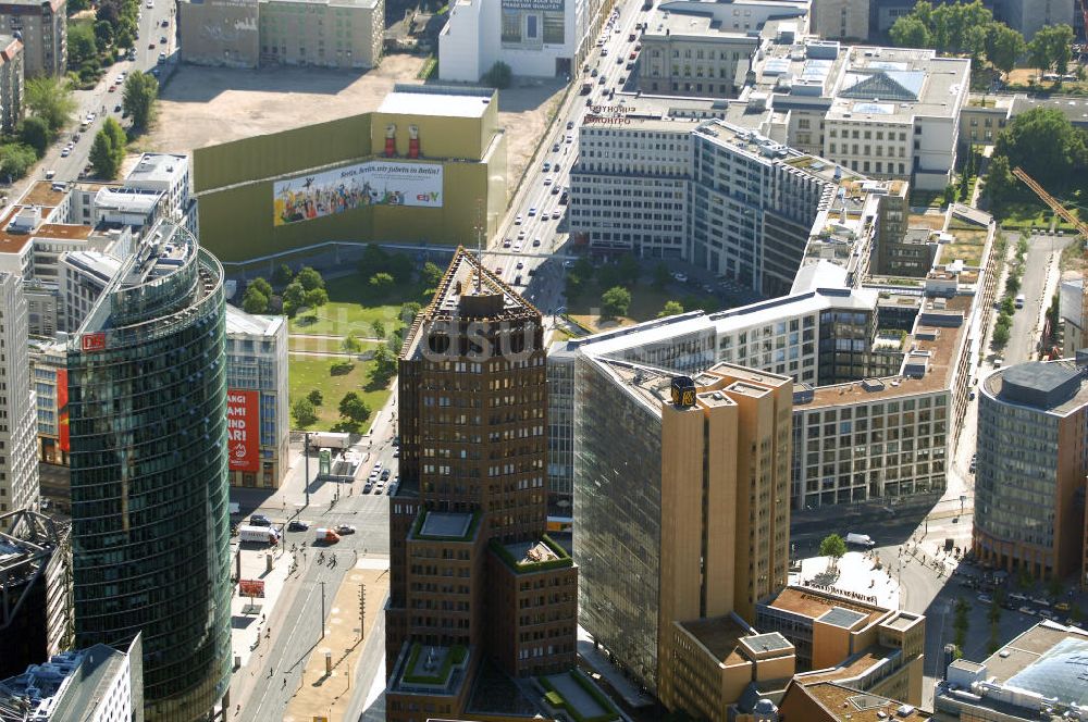 Luftbild Berlin - Leipziger Platz in Berlin-Mitte