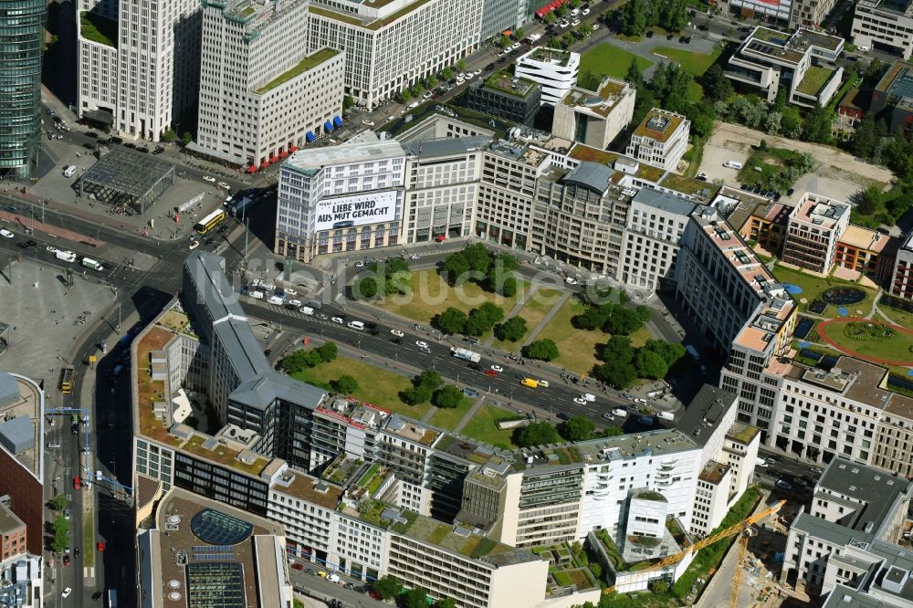 Luftaufnahme Berlin - Leipziger Platz im Innenstadt- Zentrum in Berlin