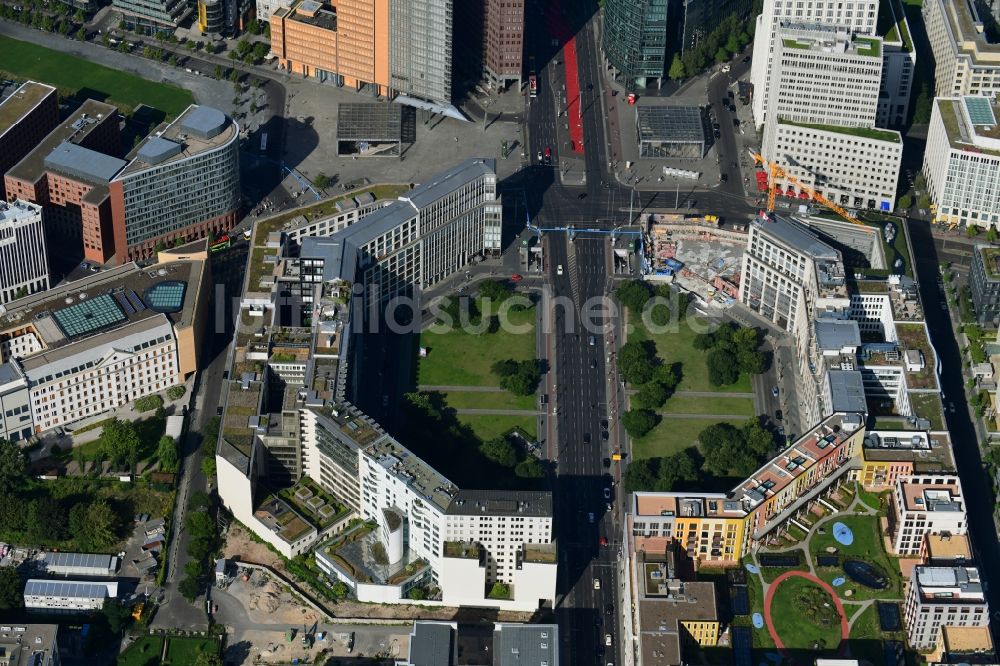 Luftaufnahme Berlin - Leipziger Platz im Innenstadt- Zentrum in Berlin