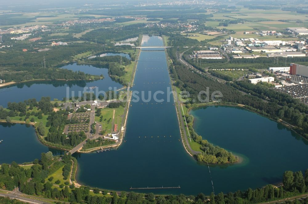 Luftaufnahme Köln - Leistungssport- Zentrum der Regattastrecken - Rennbahn Fühlinger See in Köln im Bundesland Nordrhein-Westfalen, Deutschland