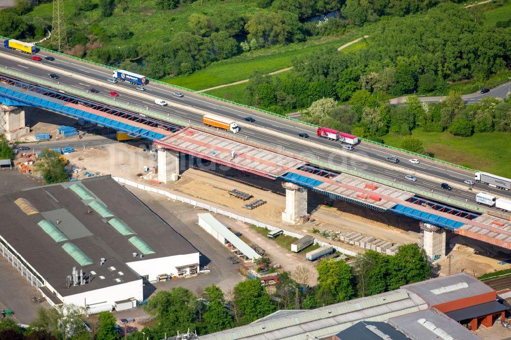 Hagen aus der Vogelperspektive: Lennetalbrücke der Autobahn BAB A45 in Hagen im Bundesland Nordrhein-Westfalen