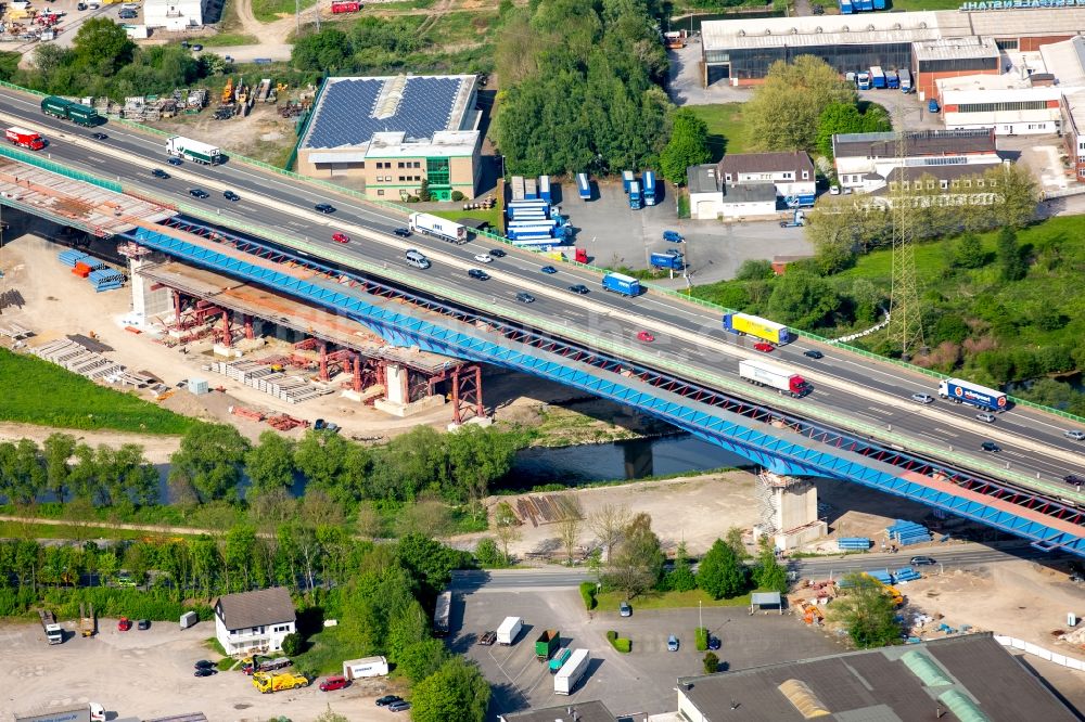 Luftbild Hagen - Lennetalbrücke der Autobahn BAB A45 in Hagen im Bundesland Nordrhein-Westfalen