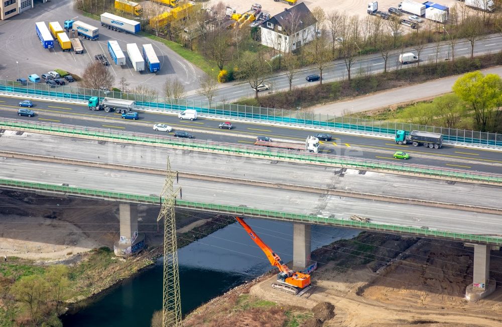 Hagen von oben - Lennetalbrücke der Autobahn BAB A45 in Hagen im Bundesland Nordrhein-Westfalen