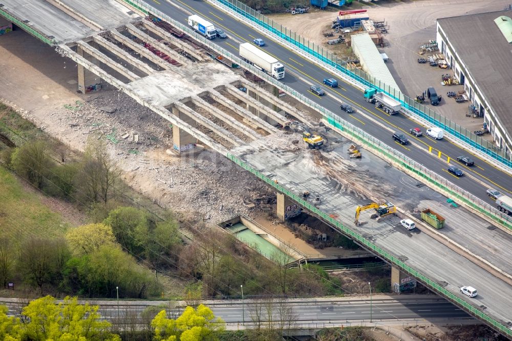 Hagen von oben - Lennetalbrücke der Autobahn BAB A45 in Hagen im Bundesland Nordrhein-Westfalen