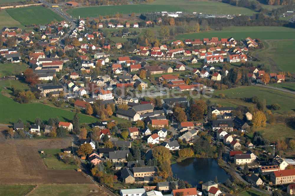 Leppersdorf aus der Vogelperspektive: Leppersdorf in Sachsen