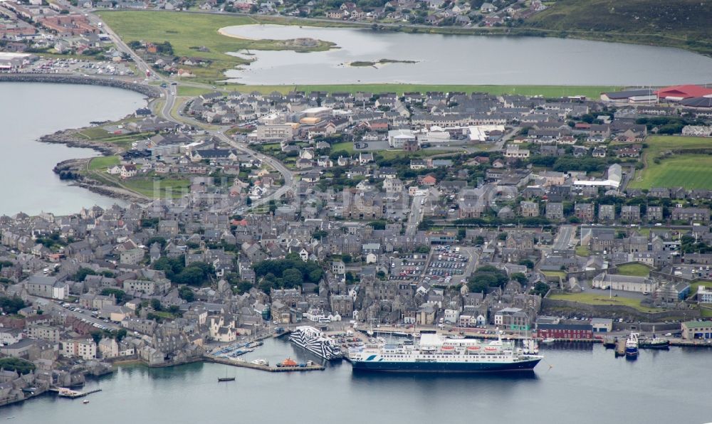 Luftbild Lerwick - Lerwick auf den Shetland Inseln von Schottland in der Nordsee