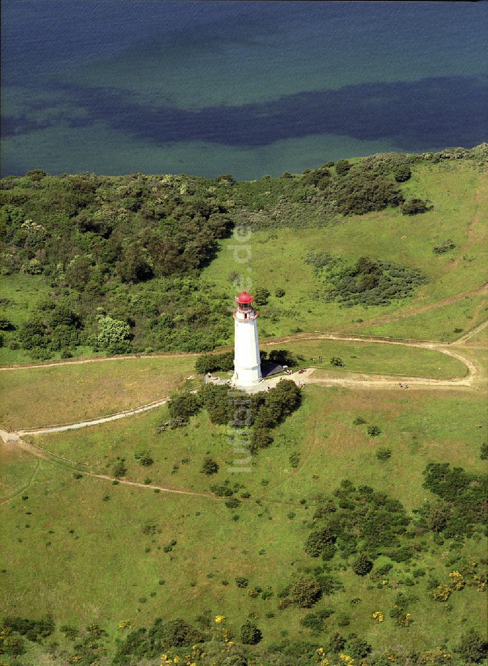 Luftbild Hiddensee - Leuchtturm Hiddensee