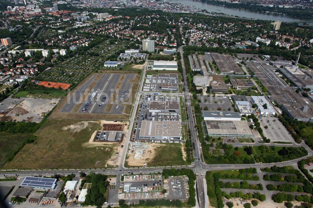 Mainz aus der Vogelperspektive: Löhr Automeile in Mainz im Bundesland Rheinland-Pfalz