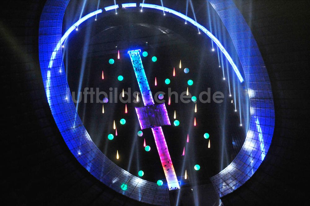 Luftbild Berlin - Lichtshow Night of Lights im Olympiastadion Berlin