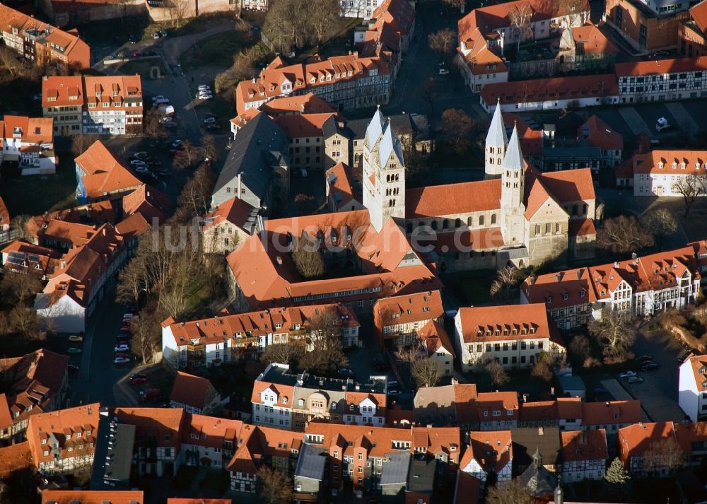 Luftaufnahme Halberstadt - Liebfrauenkirche in Halberstadt im Bundesland Sachsen-Anhalt