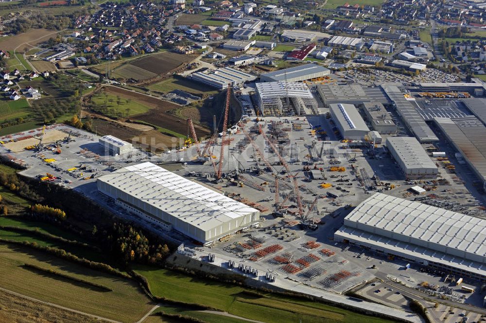 Ehingen von oben - Liebherr-Werk Ehingen