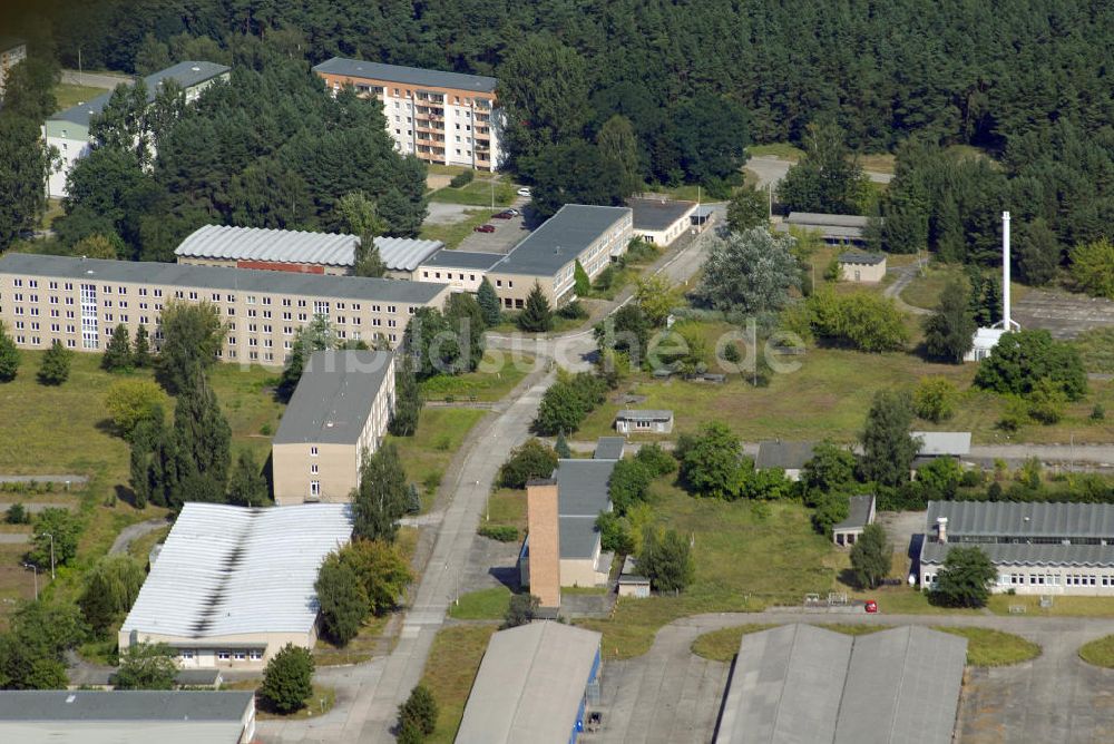 Luftaufnahme Kloster Lehnin OT Damsdorf - Liegenschaft der ehemaligen Bundeswehr- Kaserne Damsdorf