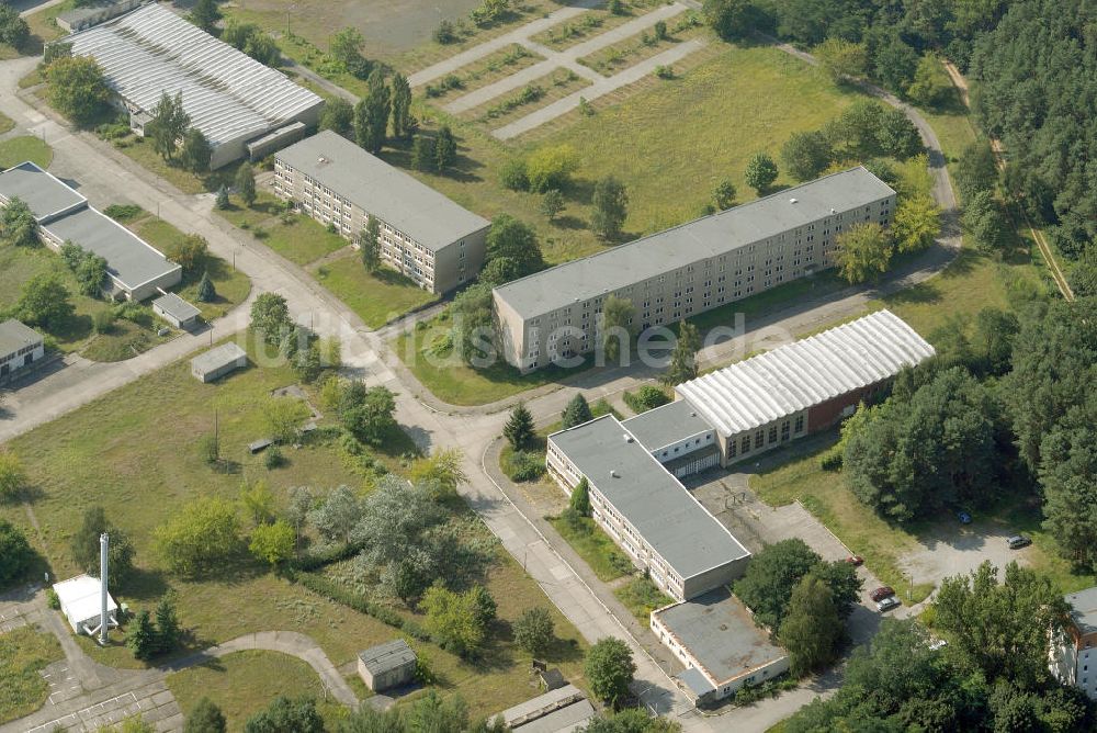 Luftbild Kloster Lehnin OT Damsdorf - Liegenschaft der ehemaligen Bundeswehr- Kaserne Damsdorf