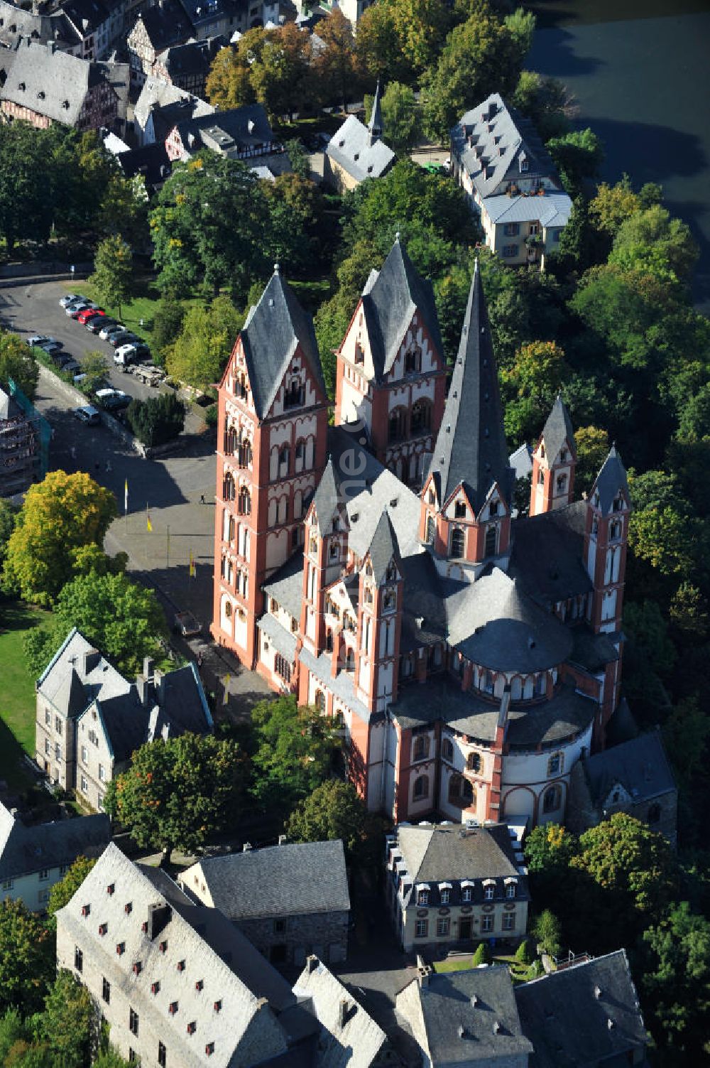 Luftbild Limburg an der Lahn - Limburger Dom, auch Georgsdom genannt