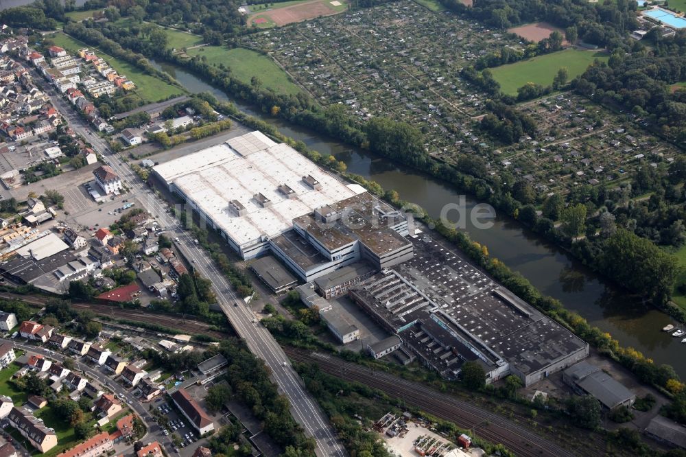 Wiesbaden Mainz Kostheim aus der Vogelperspektive: Linde Gaswerke in Wiesbaden Mainz Kostheim im Bundesland Hessen