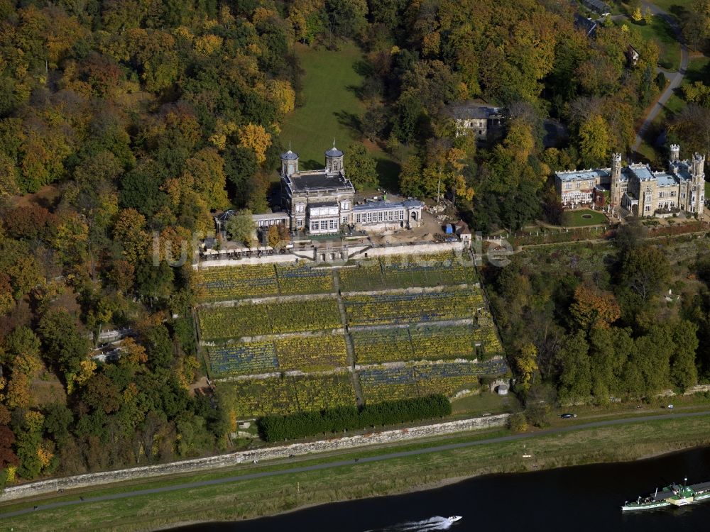 Luftaufnahme Dresden - Lingnerschloss und Schloss Eckberg in Dresden im Bundesland Sachsen