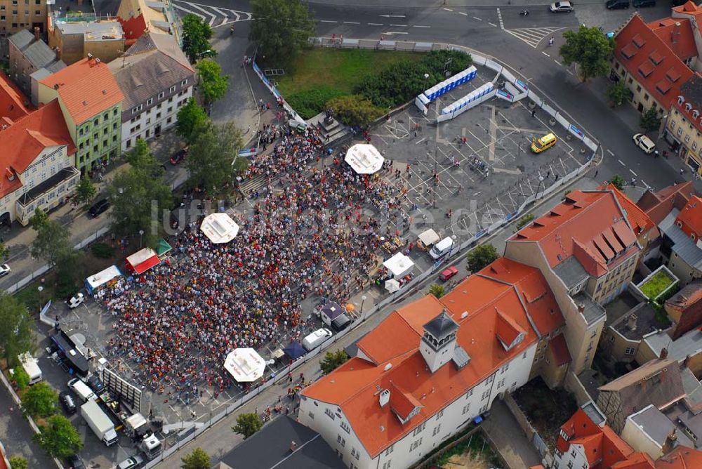 Zeitz von oben - Liveübertragung auf dem Marktplatz