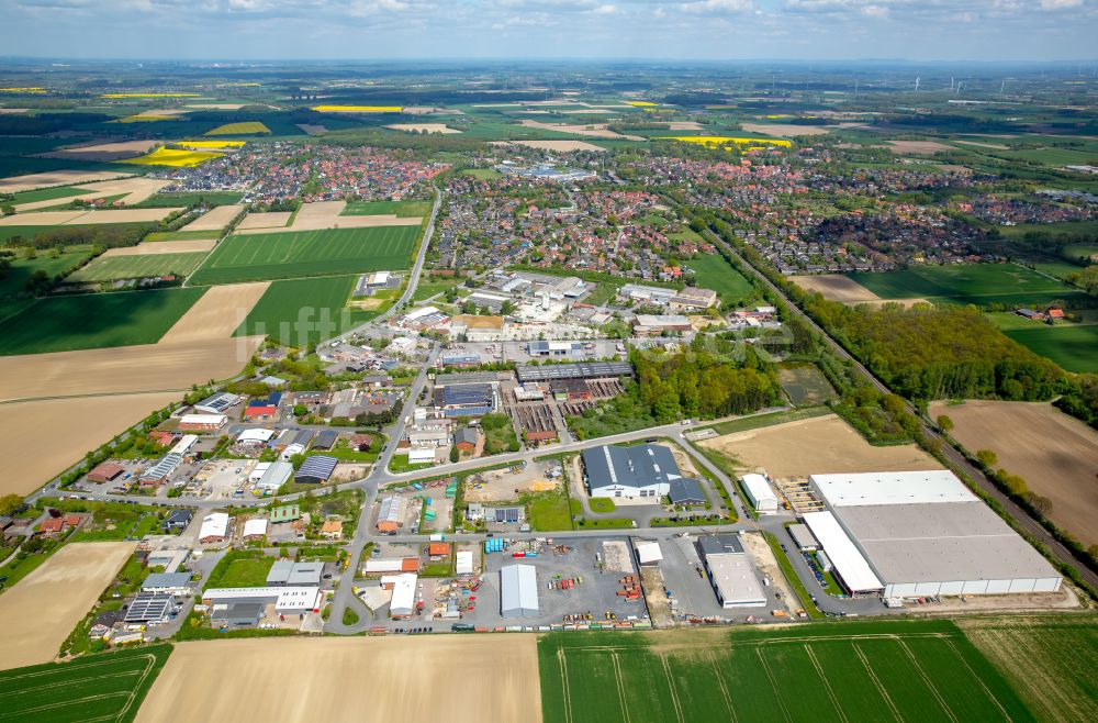 Luftbild Drensteinfurt - Ländliches Industrie- und Gewerbegebiet in Drensteinfurt im Bundesland Nordrhein-Westfalen, Deutschland