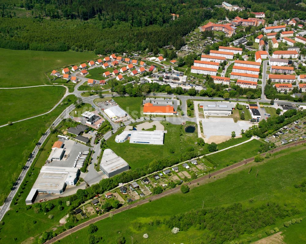 Luftbild Elbingerode (Harz) - Ländliches Industrie- und Gewerbegebiet in Elbingerode (Harz) im Bundesland Sachsen-Anhalt, Deutschland